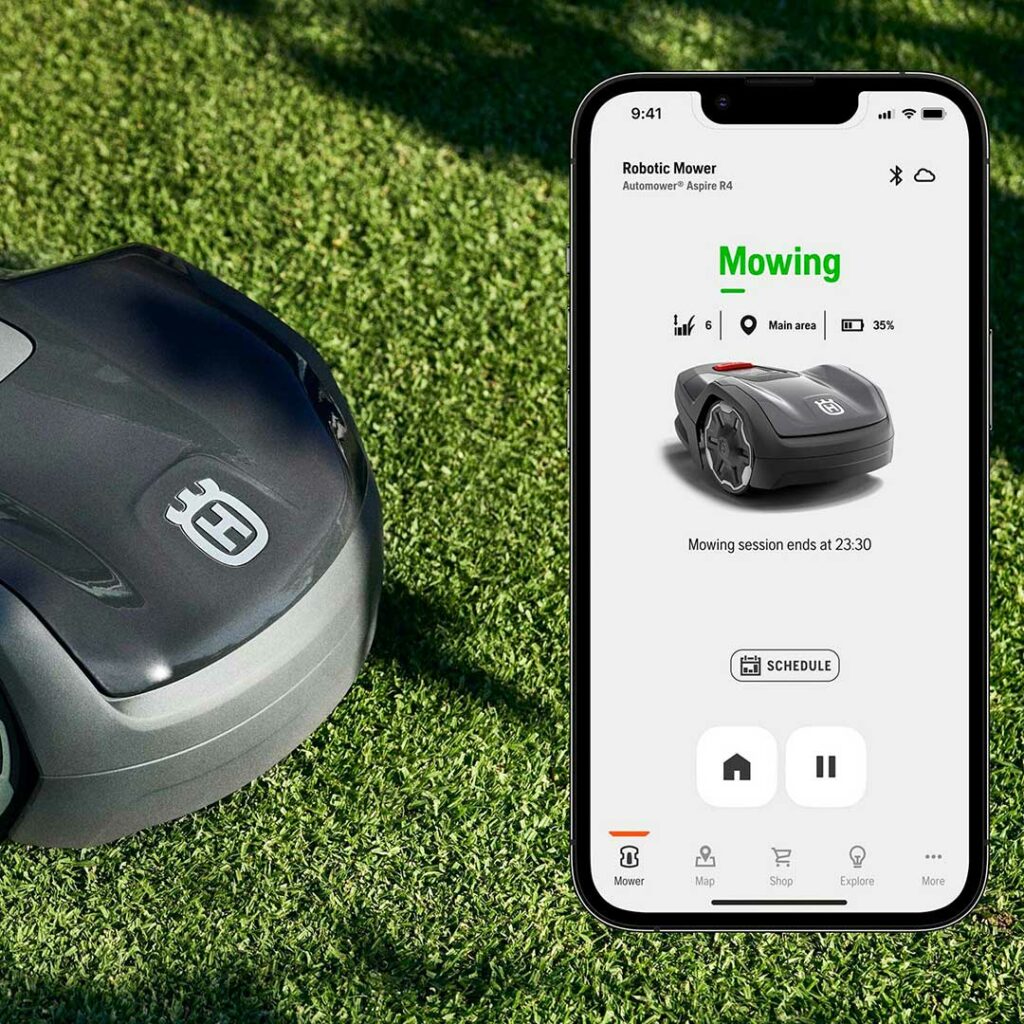 Applicazione per il controllo remoto del robot da giardino